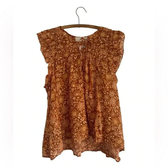 SUNDRY Sienna Flutter Sleeve Blouse Size 3 - Picture 3 of 13